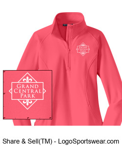 Sport-Tek Ladies Sport-Wick Stretch 1/2-Zip Pullover Printed Design Zoom